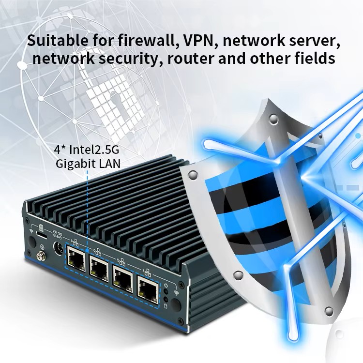 N1241 Industrial Mini PC Barebone Fanless N100