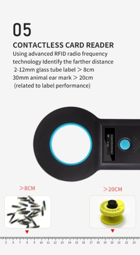 W90B FDX-B čtečka čipů pro zvířata s bezdrátovým USB