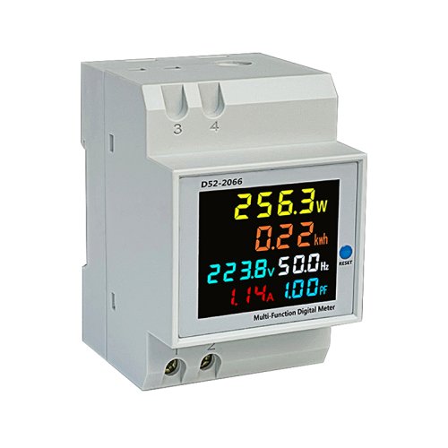 D52-2066 Multifunkční měřič s LCD displejem na DIN lištu AC - Rozsah měření AC napětí: 200-450V