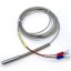 TC typ K termočlánkové teplotní čidlo 7x30mm s kovovým opředením