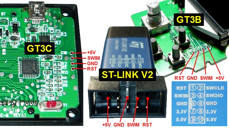 USB Programátor ST-Link V2 pro STM8 a STM32