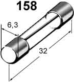 Rýchla poistka F 2.0A, 250V, 6x30mm, 100ks
