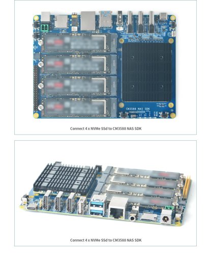 CM3588+ Komplete Sada s Kovovým Krytem - RAM paměť a eMMC disk: 16GB + 64GB