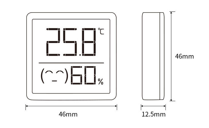 Deli 8845 Home Mini Thermometer and Hygrometer 2-in-1