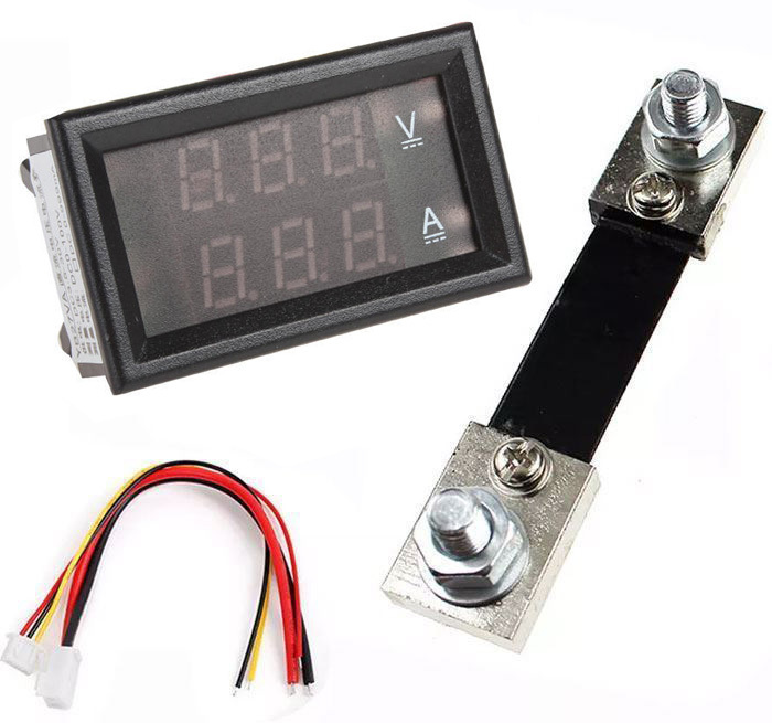 Digital Ammeter/Voltmeter YB27VA 0-100V DC - Rated load current: 100A