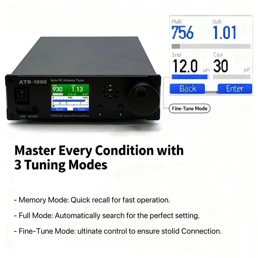 ATR-1000 Univerzálny Anténny Tuner 1.8-30MHz 1000W