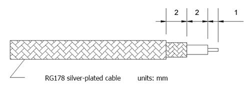 Pigtail SMA F RG178 - Vysoce kvalitní anténní kabel