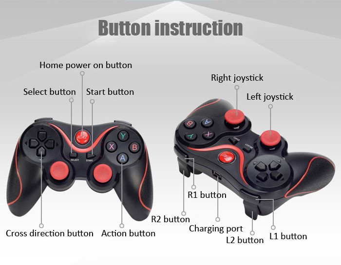 A8 Bluetooth Gamepad s Držákem pro Mobilní Telefony