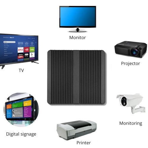 M2122 J6426 Průmyslové Mini PC - Barebone, Bezventilátorové
