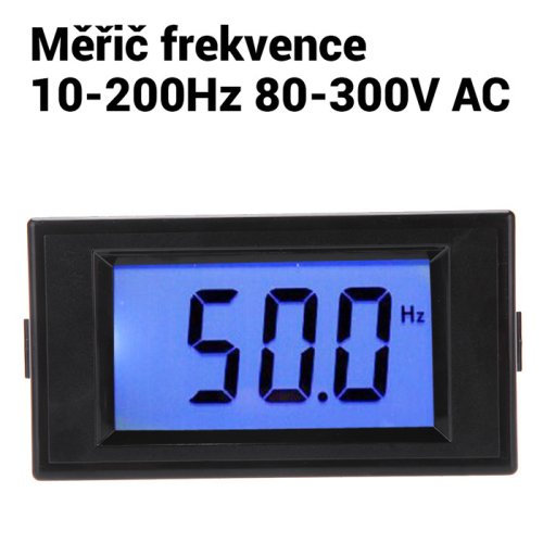 D69-HZ Digitální LCD Frekventometr 10-200Hz AC 80-300V