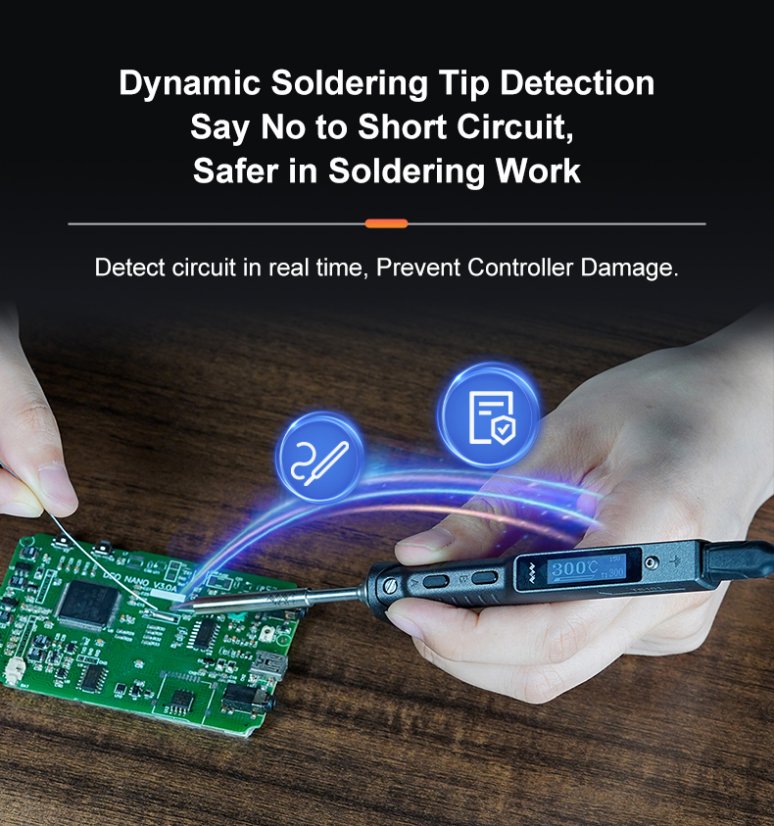 TS101 Digital Soldering Station with OLED Display - Fast and Precise Welding