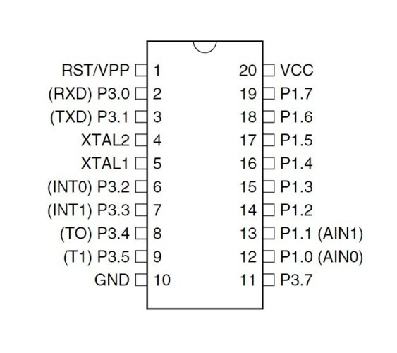 AT89C2051-24PU DIP20 51 8-bit mikroprocesor