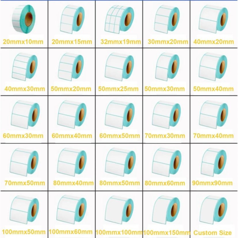 Self-adhesive Thermal Labels on a Roll 30x20 mm – Universal Labels for Marking