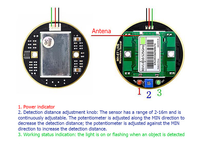 MH-ET Live HB100 10.525GHz Doppler Radar Microwave Sensor
