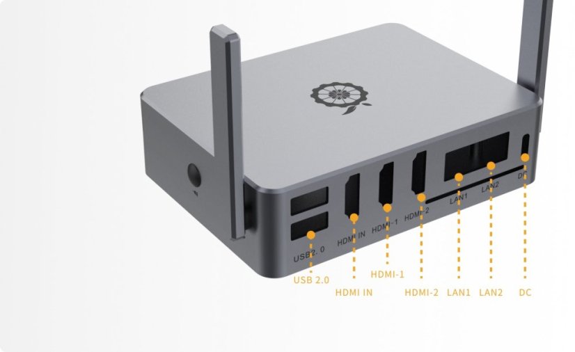 Kryt pro vývojovou desku Orange Pi 5 Plus s anténami