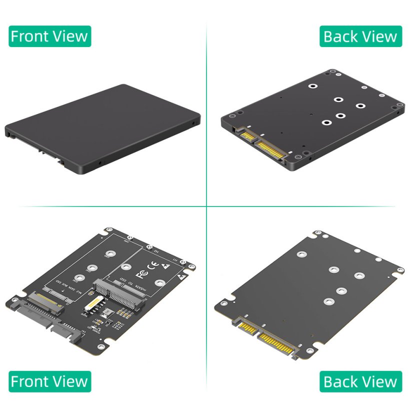 Adaptér mSATA / M.2 NGFF SATA na 2.5" SATA