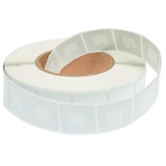 RF bezpečnostná etiketa proti krádeži, 4x4 cm, biela, 1000 ks