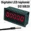 Vestavný LED digitální teploměr YM5135T-D s čidlem DS18B20