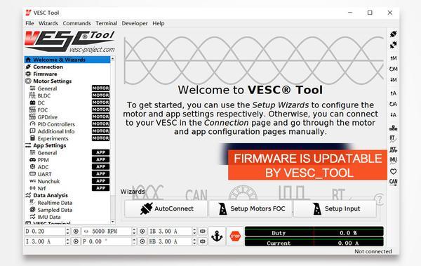 VESC BLDC Regulátor ESC 50A SUPERFOC6.8 pro Elektrické Skateboardy