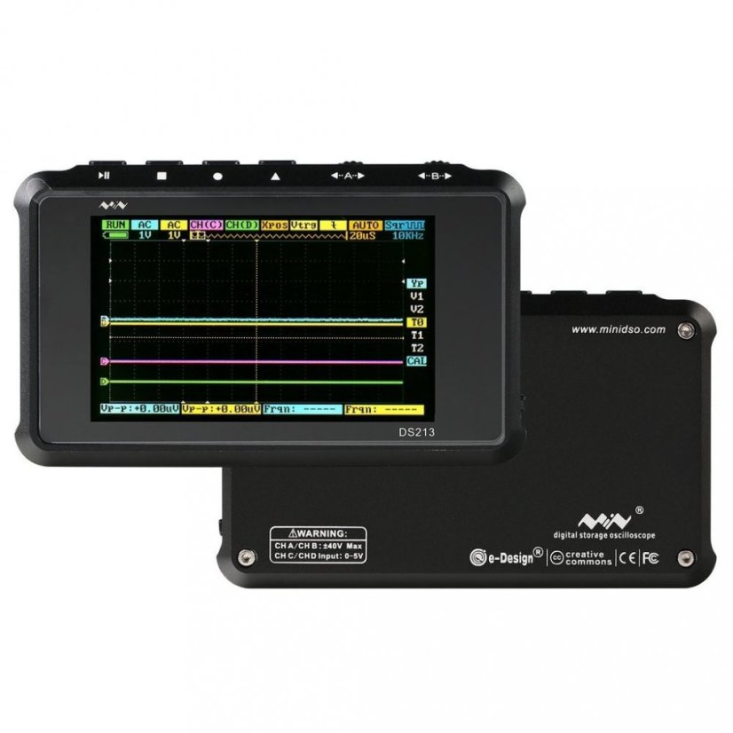 DS213 4-Channel Mini Pocket Digital Oscilloscope