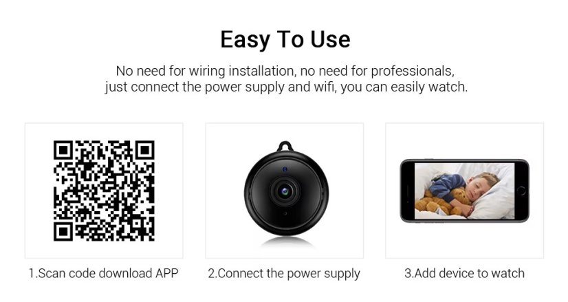 V380 Mini WiFi IP Kamera