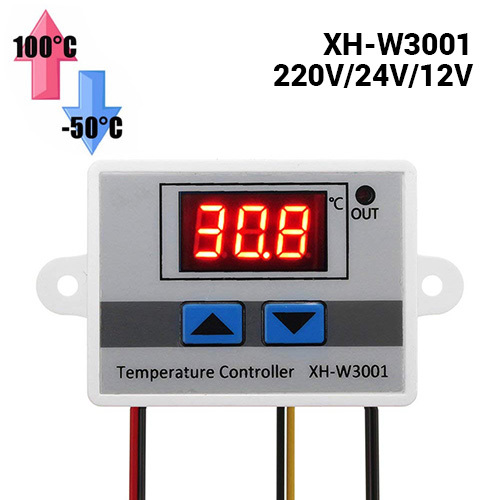 Elektronický termostat XH-W3001 -50 až 110°C pro topení a chlazení