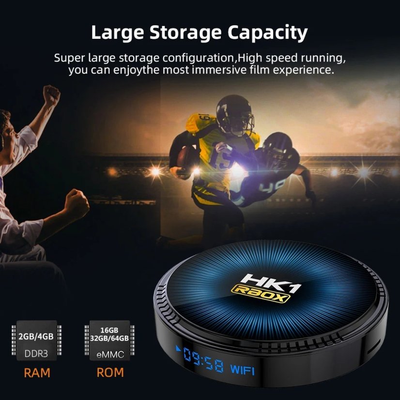 TV Box HK1 RBOX W2 S905W2 s Androidem 11