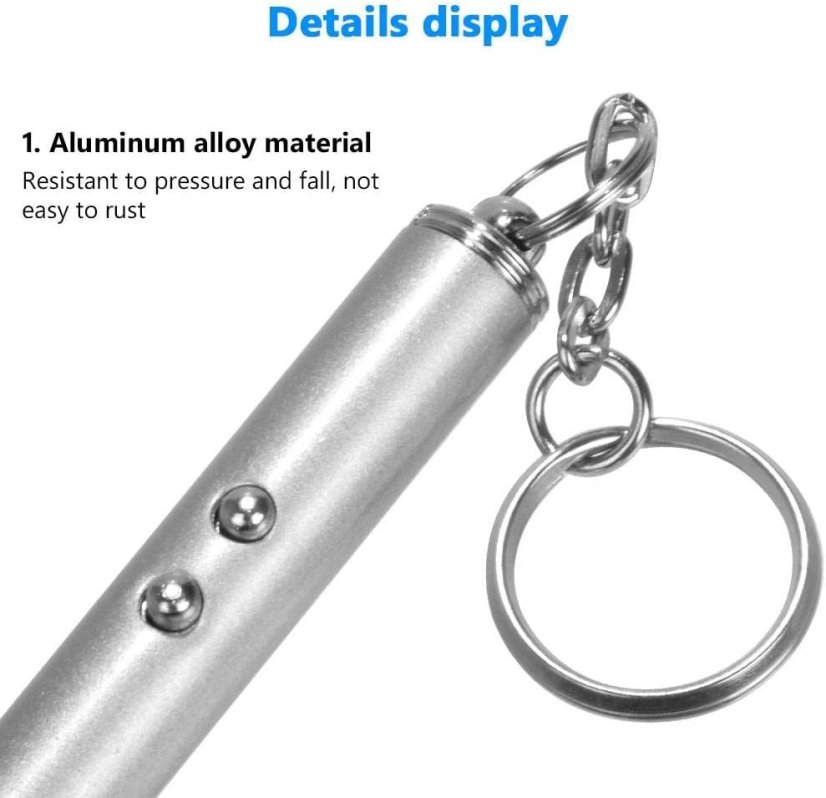 Miniaturní laserové ukazovátko pro kočky a psy 2v1