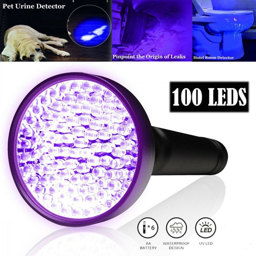 SV100 100 UV LED Svítilna 10W