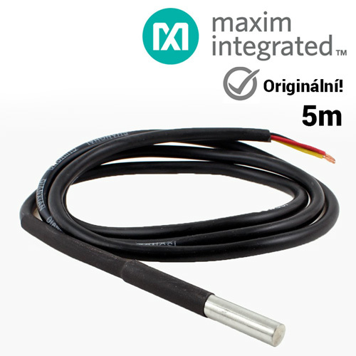 Teplotní čidlo DS18B20 HI-DS53-05 (5m) - Originální čipy Maxim/Dallas