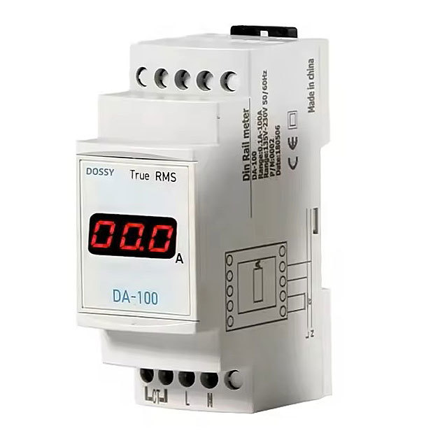 DA-100 Single-Phase LED Ammeter DIN with Display