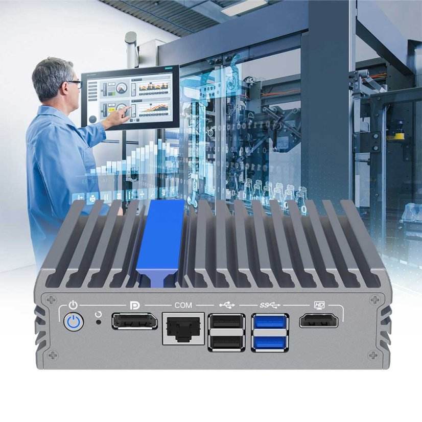 IEXP-304 Industrial PC, Intel N100, 4× 2.5G LAN, Fanless, Compact, Barebone