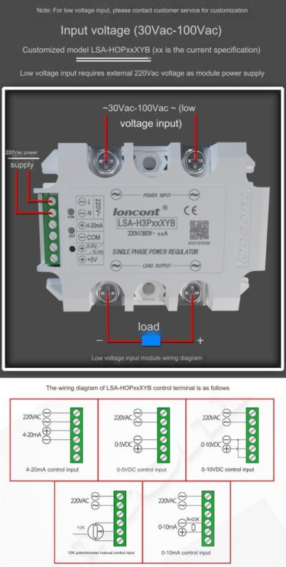 LSA Půlvlnný Jednofázový Solid State AC Regulátor Napětí
