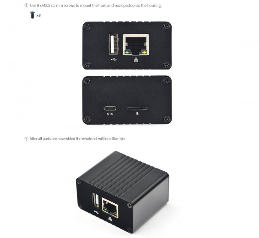 Hliníková krabička pro NanoPi NEO/NEO2