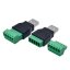 USB A na svorkovnici 5pin, šroubová svorka, adapter