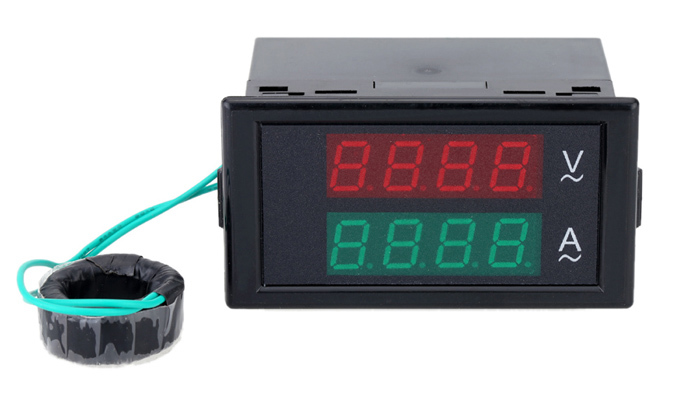Digitální ampérmetr/voltmetr DL69-2042 AC 80-300V 100A s modrým podsvětlením