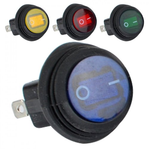 Kolébkový spínač KCD1-2, zap/vyp, 250V/AC, 6A