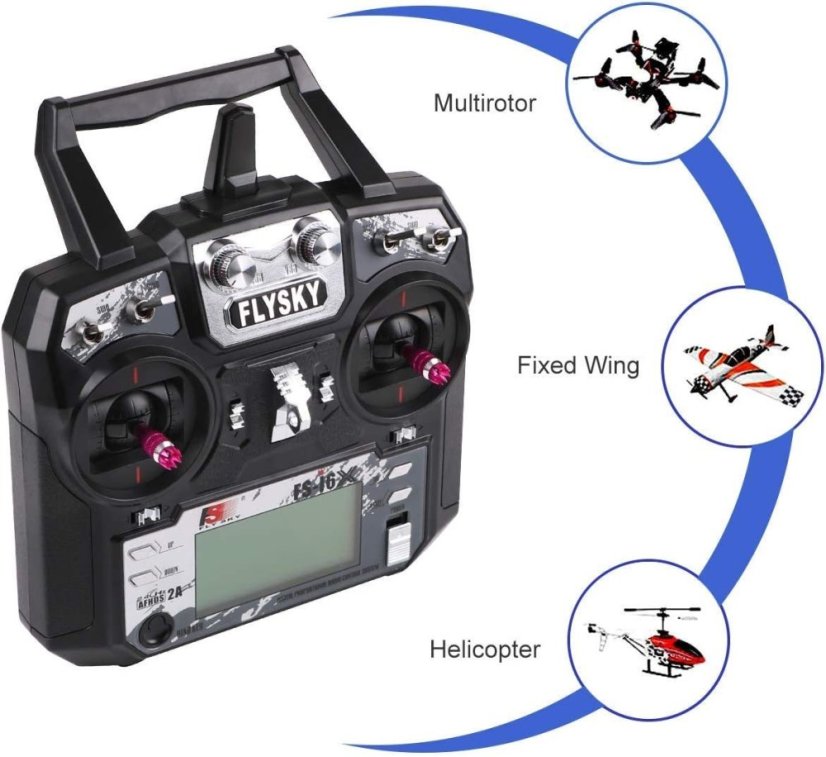 FlySky FS-I6 2.4GHz AFHDS Transmitter with iA6 Receiver - 6CH+