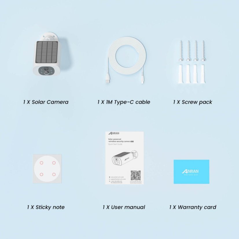 C3 Full HD WiFi Bezdrátová Kamera s Baterií a Solárním Panelem