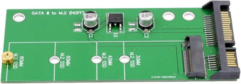 Adaptér SATA 3 na M.2 (NGFF) SSD 7+5pin, Karta B Key