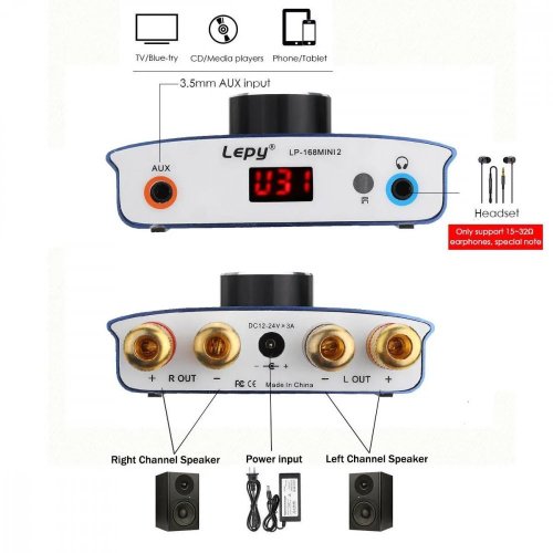 LP-168MINI2 mini Bluetooth stereo zesilovač