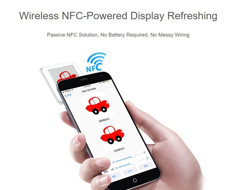 NFC-Powered e-Paper Displej