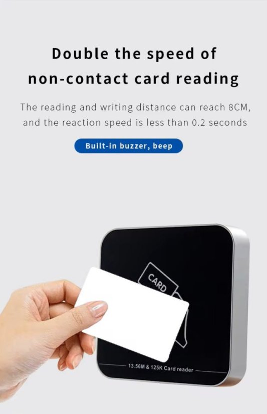 Dvoufrevenční RFID čtečka karet ZY-T304