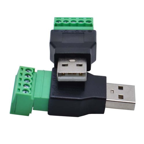 USB A na svorkovnici 5pin, šroubová svorka, adapter