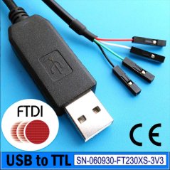 USB do TTL UART rozhraní kabel FTDI FT230XS