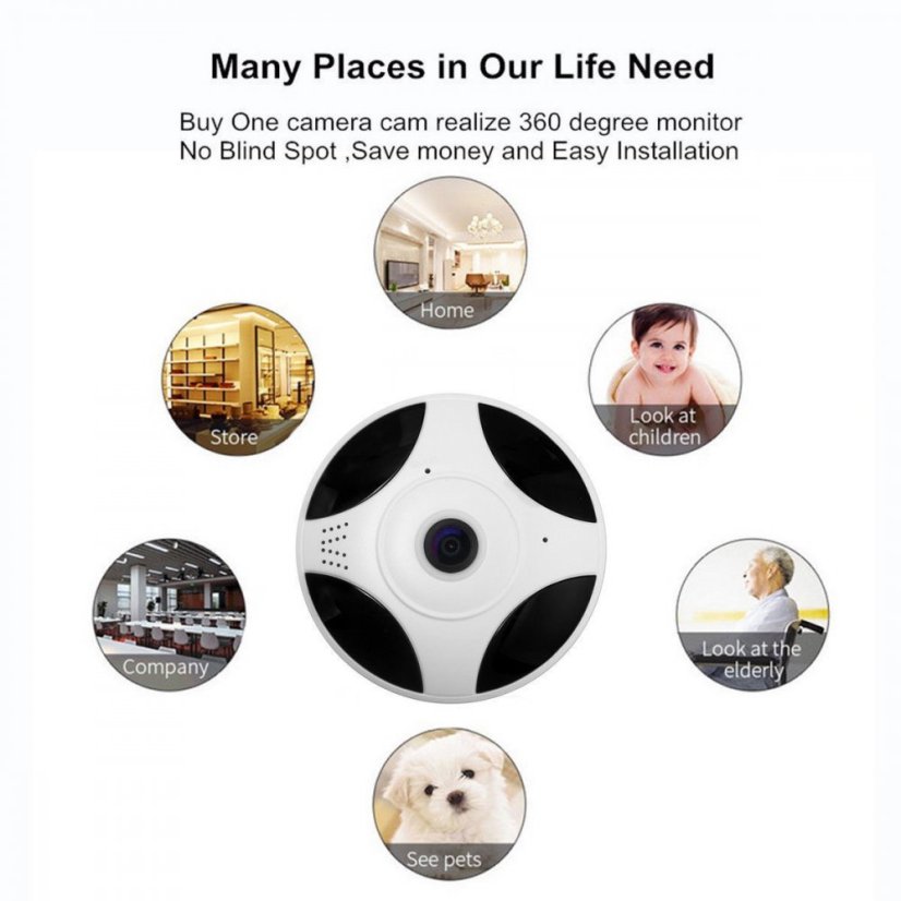 RGB-VR3-X20 1080P 2MP HD 360° WiFi IP P2P Indoor Camera