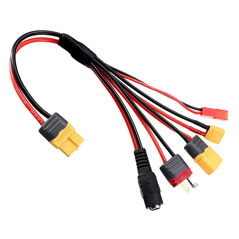 Testovací kabel pro baterie 5v1, rozbočovací