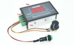 QA-26S 6-60V 30A DC PWM LCD regulátor oteček pro motory