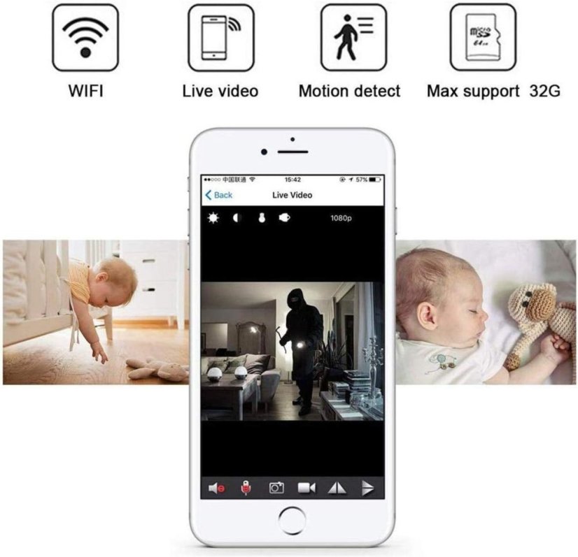 V88 WiFi Full HD kamerový modul s baterií