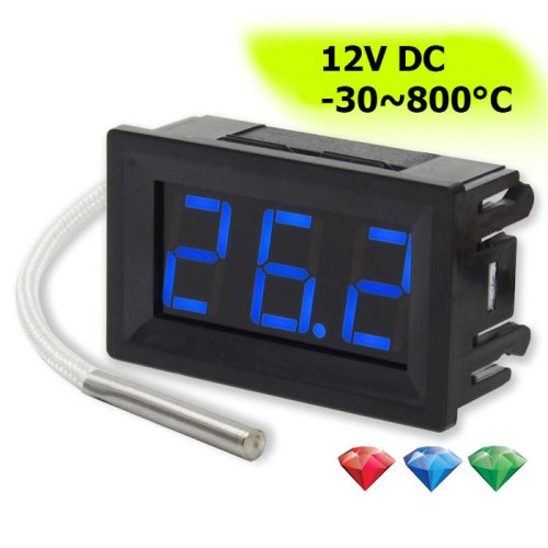 Digitální teploměr XH-B310 -30~800°C K-typu s černým panelem